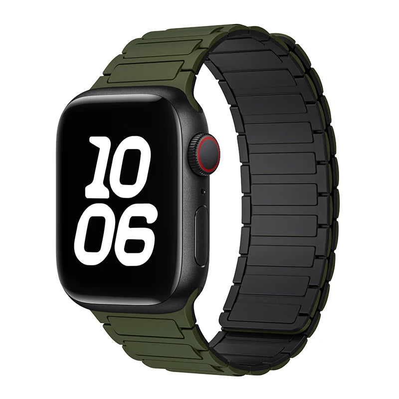 Magnetic Sports Band for Apple Watch Ultra 2 49mm 45mm 44mm 42mm 38 40 41mm Silicone Strap for IWatch Series Ultra 2 9 8 7 6 5 4