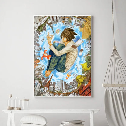 Hot Anime Death Note Poster Prints Poster Wall Painting Bedroom Living Room Wall Bar Restaurant Sticker Small