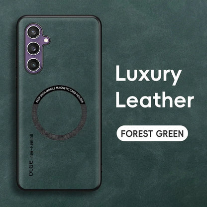 Magnetic For Magsafe Leather Case For Samsung Galaxy S24 S23 S22 Ultra