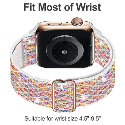 Nylon Band for Apple Watch Straps 44mm 45mm Ultra2 49mm Series 10 9 8 7 38/42mm/46mm Elastic Bracelet iWatch 6 5 4 3 Se 40/41mm