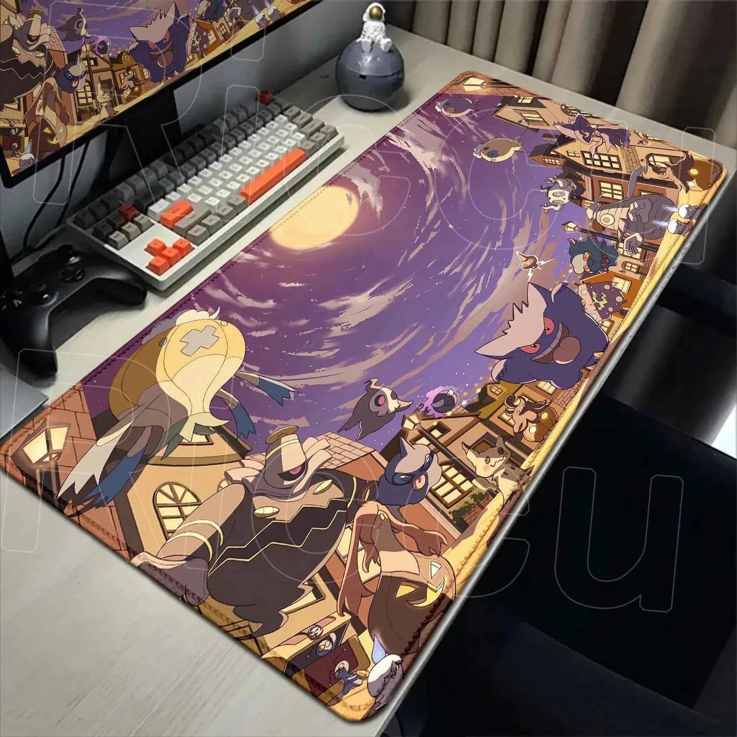 2026 New P-pokemon Gengar Wallpaper Cool Mouse Pad Gaming Large Anime Desk Keyboard Mats Non-slip Rubber Speed E-sports Mousepad