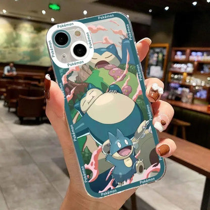 Anime Pokemon Charizard Pikachu Phone Case for IPhone 15 Pro Max 11 12 13 14 Pro Max 14 7 8 Plus XR X XS SE 2 3 Soft Clear Cover