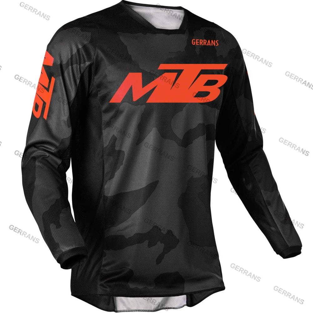 Ggrrans mtb Jerseys  Mountain Bike MTB Shirts Offroad Long sleeve Motorcycle Motocross Sportwear Racing Bike Cycling Clothing
