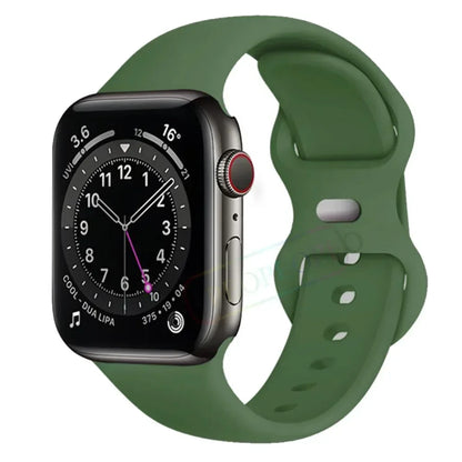 Silicone Strap For Apple Watch Band 40mm 44mm 45mm 42-38-41mm original 1:1 bracelet iwatch series 8 7 se 3 4 5 6 9 ultra 2 49mm
