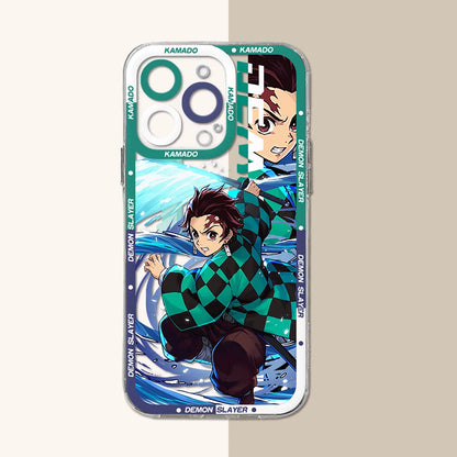 Hot Japan Anime Demons Slayers Phone Case For iPhone 15 14 13 12 Mini 11 Pro Max X XR XS 6 7 8 SE Plus Soft Transparent Cover