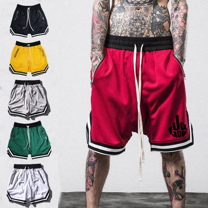 Summer Basketball Shorts Male Casual Sports Shorts Mesh Fitness Short Trousers Breathable Five Points Pant Y2k Running Clothing