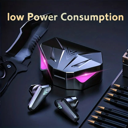 Electronic device with 'low Power Consumption' text on a dark background