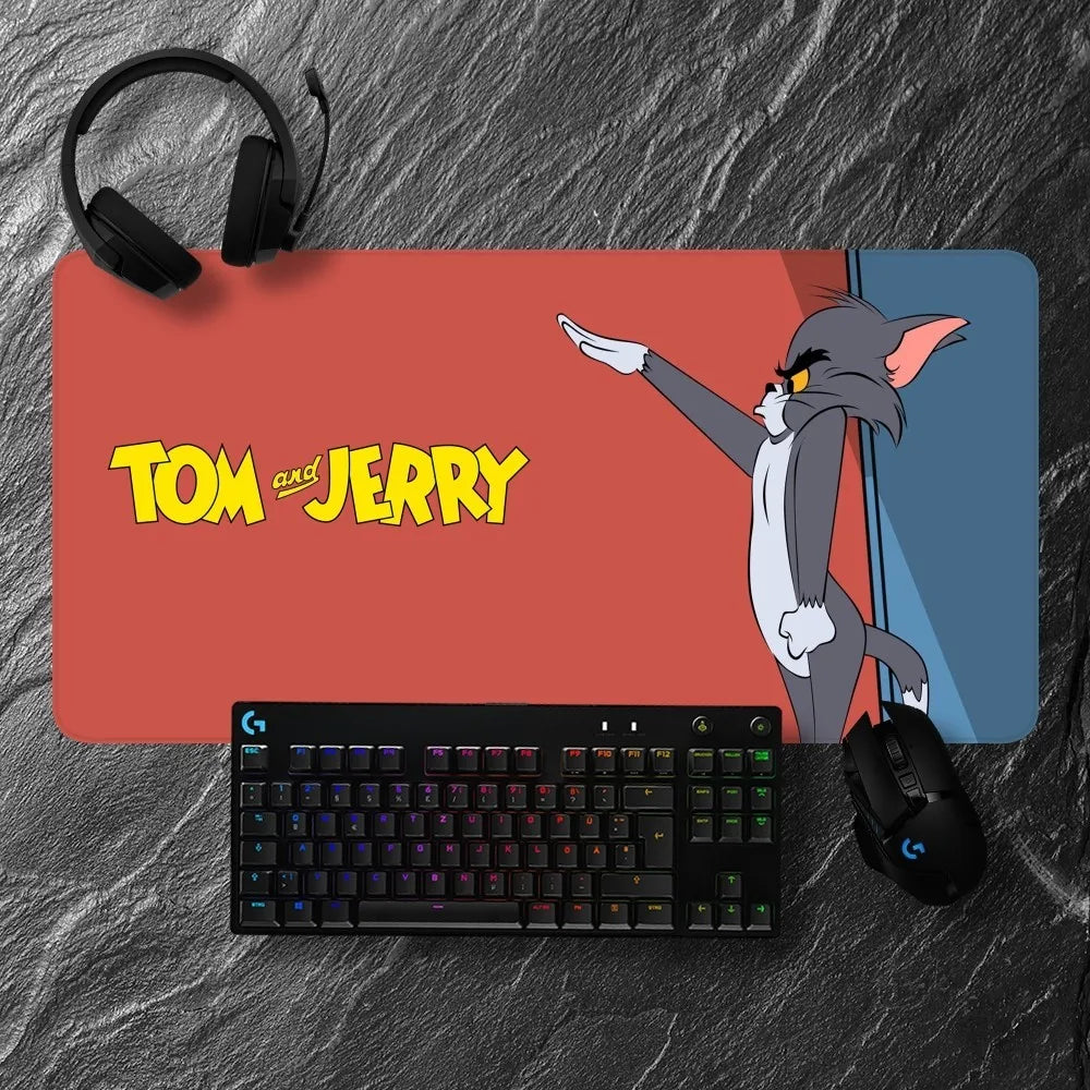 Cartoon Toms and J-Jerry Mousepad Non-slip Lockedge Office Student Gaming Thickened Large Writing Pad Cushion