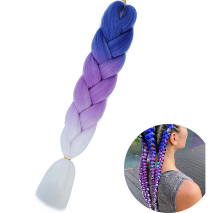 AZQUEEN 24 Inches Jumbo Braiding Hair Synthetic Hair Extensions Afro Ombre Crochet Braid Hair Wholesale For Women