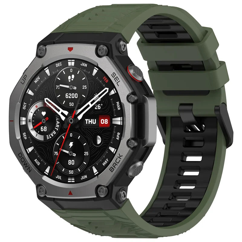 Silicone Strap For Amazfit T-rex 3 Smart Watch WristBand Sport Band For Huami Amazfit T-rex 3 Bracelet Accessories Correa
