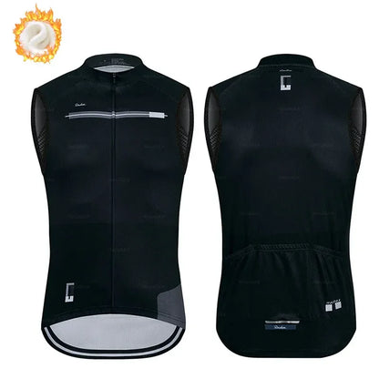 Winter Thermal Fleece Cycling Vest New Raudax Team Winter Sleeveless Cycling Vest MTB Road Bike Cycling Tops Warm Cycling Jacket