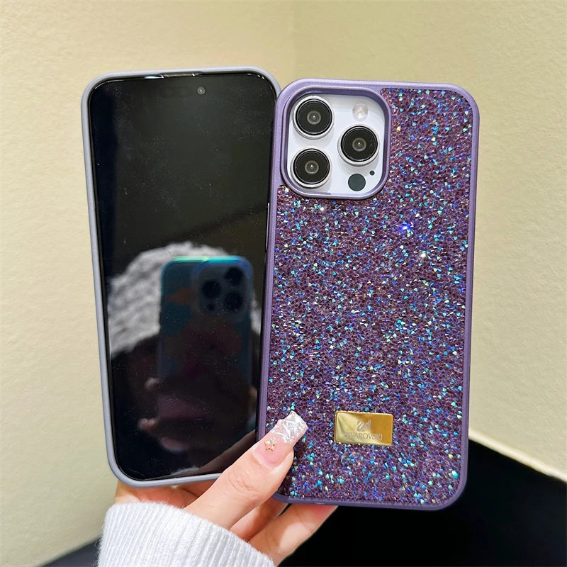 Luxury Shiny Diamond Phone Case For iPhone 16 15 14 Pro Max Plus 16SE 13 12 11 Fashion Star Diamond Soft Rubber Protective Cover