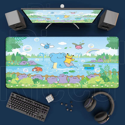 2026 New P-pokemon Gengar Wallpaper Cool Mouse Pad Gaming Large Anime Desk Keyboard Mats Non-slip Rubber Speed E-sports Mousepad