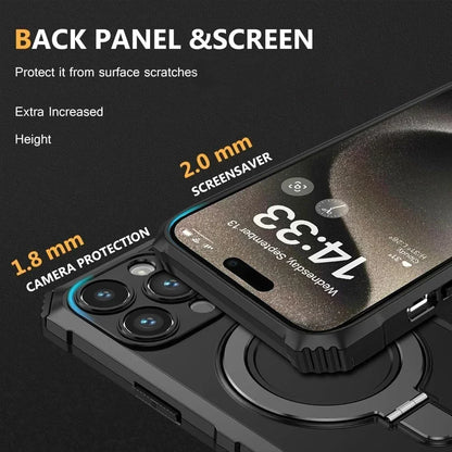 Magsafe Magnetic Kickstand Case For iPhone 16 15 Plus 14 Pro Max 13 12 11 Lens Protect Holder Stand Shockproof Armor Phone Cover