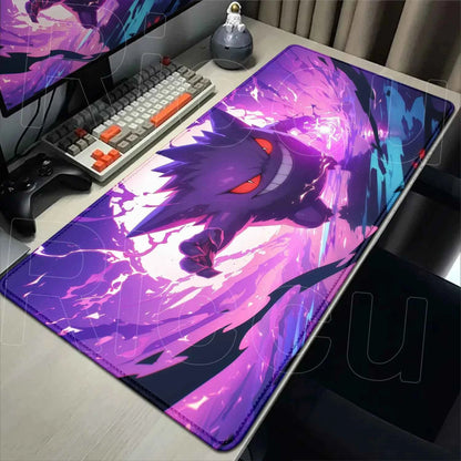 2026 New P-pokemon Gengar Wallpaper Cool Mouse Pad Gaming Large Anime Desk Keyboard Mats Non-slip Rubber Speed E-sports Mousepad