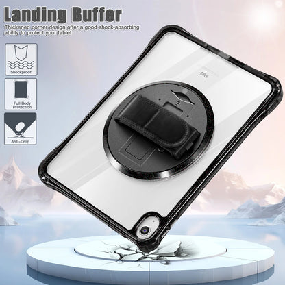 For ipad 10th Generation Case 10.9 inch 2022 Shockproof Transparent Wrist Strap Rotating Stand For ipad 10th A2757 A2777 A2696