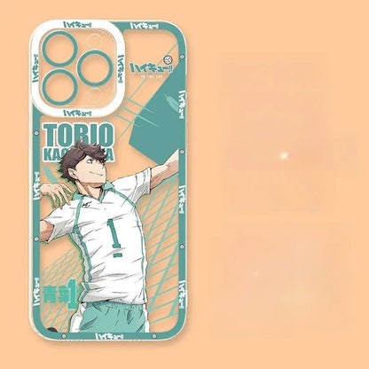 Haikyuu Volleyball Japan Anime Phone Case Transparent Phone Case for IPhone 16 15 14 12 11 Pro Max 13 Mini XR XS X 7 8 Plus SE