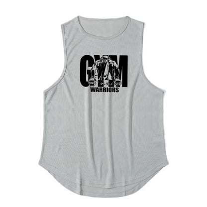 Summer Mesh Quick Dry Gym Fitness Tank Tops Men's Casual Moisture Wicking Bodybuilding Sleeveless Shirt Workout Muscle Vests