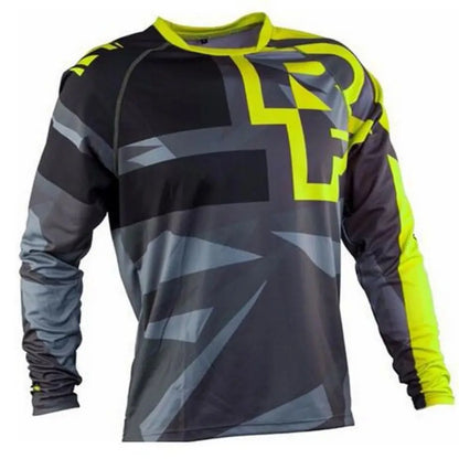 Road sports summer outdoor downhill mountain bike long-sleeved moisture wicking TOP uniform men's cycling shirt