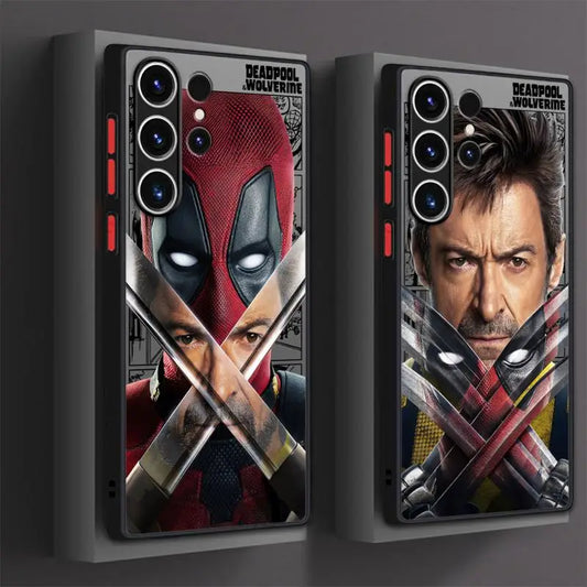 Deadpoolll And Wolverineee Cover Matte Phone Case for Samsung Galaxy S24 Ultra S23 S22 S21 Plus S20 FE Note 20 Ultra 10Plus