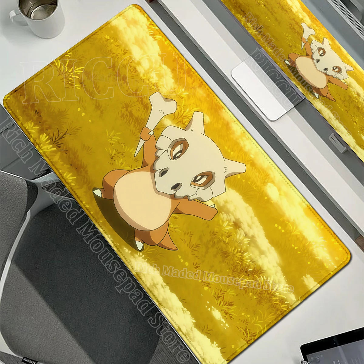 Kawaii Cubone Large Mouse Pad Gamer XXL Pc Keyboard Mouse Mat Tapis Souris Gaming HD P-Pokemons Rubber Mousepad Desk Accessories
