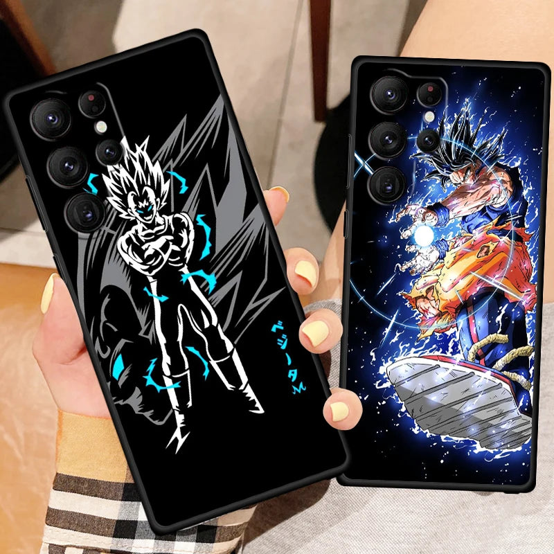 Anime cases For Samsung Galaxy S24 S23 S22 S21 S20 FE S10 S10E Plus Ultra Pro Lite 5G Black Phone Case