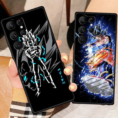Anime cases For Samsung Galaxy S24 S23 S22 S21 S20 FE S10 S10E Plus Ultra Pro Lite 5G Black Phone Case