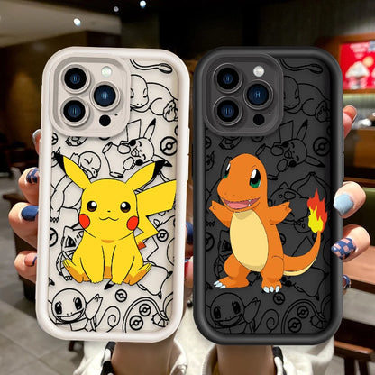 Anime iPhone 15 14 13 12 11 Mini XS XR X 8 7 Pro Max Plus Soft Eye Ladder Phone Case