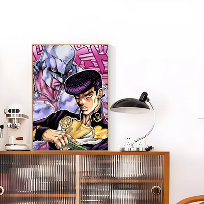 Anime JoJo Bizarre Adventure Retro  Self-adhesive Art Poster Whitepaper Sticker DIY Room Bar Cafe Wall Decor