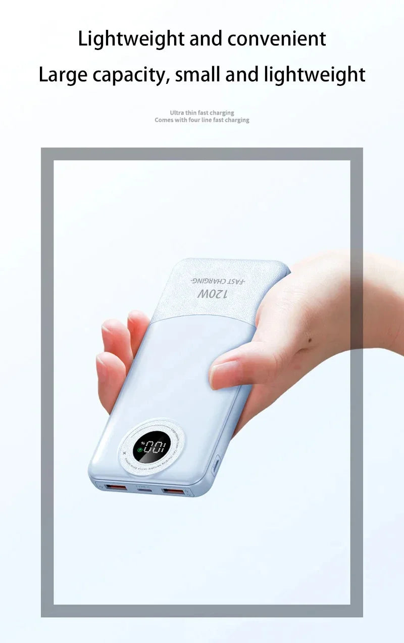 Power Bank Super Fast Charging 120W 200000mAh Ultralarge Capacity Mobile Power External Battery For Samsung Iphone Huawei