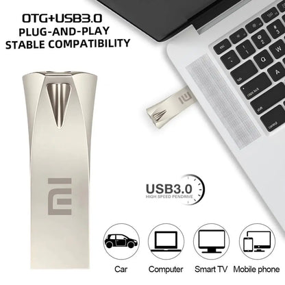 Xiaomi 2TB USB 1TB 512GB 256GB 128GB OTG Metal USB 3,0 Pen Drive clave de alta velocidad Pendrive Mini memoria USB