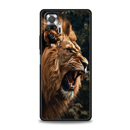 Phone Case For Xiaomi Redmi Note 14 13 12 5G 11 10 Pro Plus 4G 9S 9 14C 13C 12C 10C 9C 9A Soft TPU Cover Tigre Wolf Lion Animal