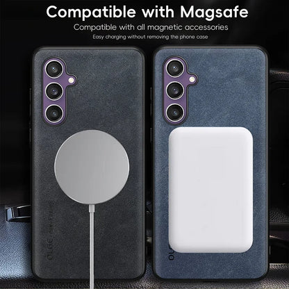 Magnetic For Magsafe Leather Case For Samsung Galaxy S24 S23 S22 Ultra
