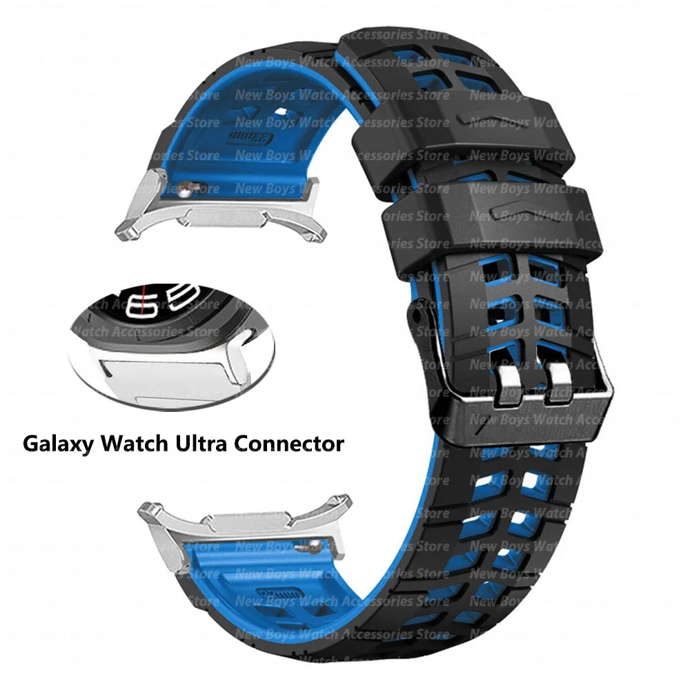 Silicone Band for Samsung Galaxy Watch Ultra 47mm Galaxy ULTRA 47MM No Gaps Quick Fit Sport Bracelet Curved End ultra 47 Strap