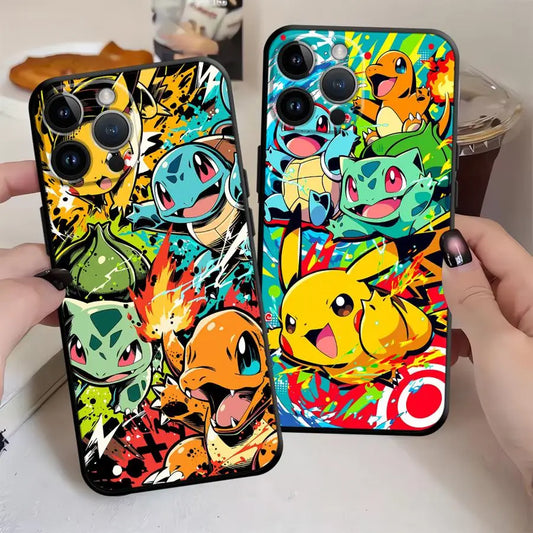 Animated Pokémon Design Phone Case for Apple iPhone 17 Pro Max 15 Pro 7 8 11 14 13 12 16 XR XS MAX Air