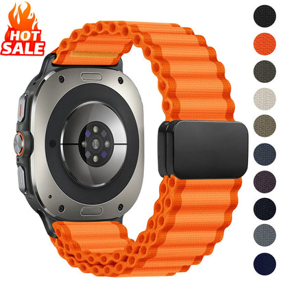 Trail Loop For Samsung Galaxy Watch Ultra Strap 47mm Accessories Sport Nylon Magnetic Bracelet Galaxy Watch7 Ultra 47 mm Bands