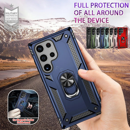 For Samsung Galaxy S24 Ultra Case Magnetic Stand Ring Phone Case For Samsung S24 + Plus S 24 Ultra Shockproof Armor Back Cover