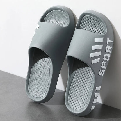 Summer Fashion Slippers For Men Indoor Outdoor Sandals Beach Flip Flop Thick Sole Male Slides Summer Non-Slip Men Shower Slipper