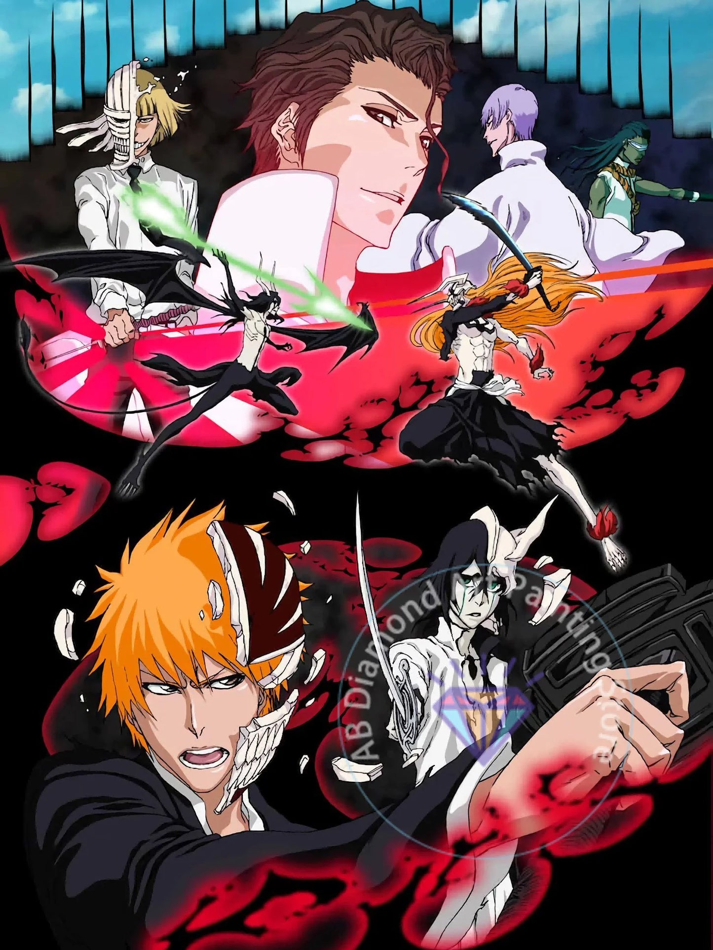 B-Bleach Anime Diamond Painting Kit 5D DIY Diamond Embroidery Handmade Art Children's Exquisite Gift Crafts Home Decoration