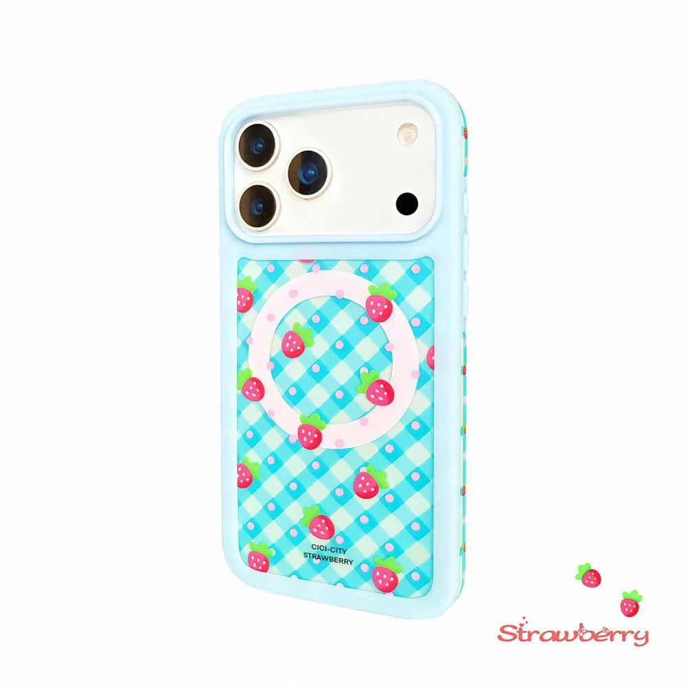For iPhone 17 13 14 15 16 Pro Max Case Magsafe Happy Dapamine Color Anti-Collision Drop-proof Protective Cover for Summer Girls