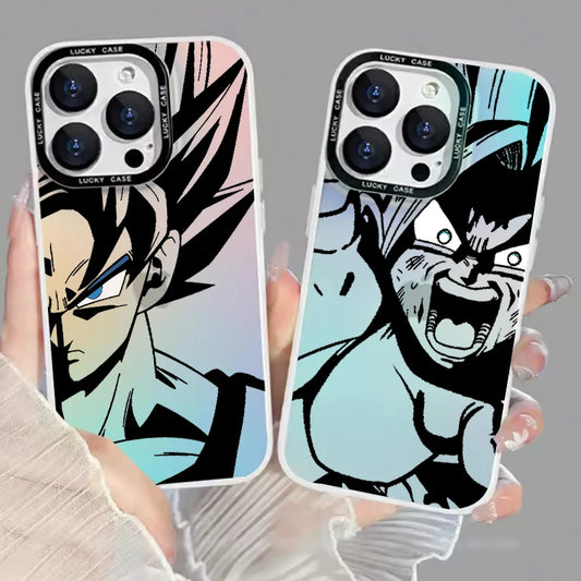 Gokuu Phone Case For Apple iPhone 15 14 13 12 11 XS XR X Pro MAX 8 7 Plus Laser Gradient Soft Cover