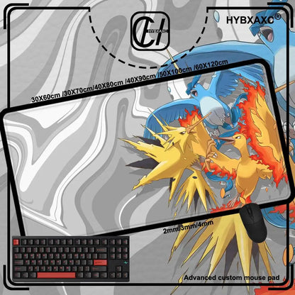 Anime Pokemon Mouse Pad Gengar Greninja Mewtwo Charizard Eevee XXL Mousepad Computer Keyboard Pad Manga Accessories Desk Mat