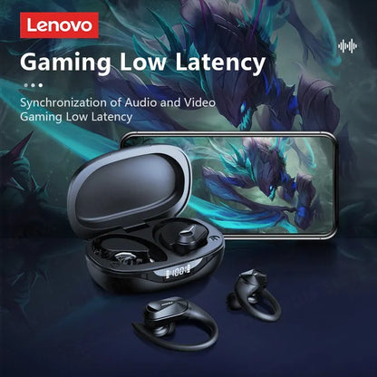 Lenovo LP75 Bluetooth 5,3 auriculares TWS deporte inalámbrico auriculares LED pantalla Digital estéreo HiFi reducción de ruido auriculares para juegos