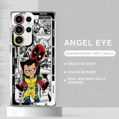Deadpooll Wolverinee Clear Phone Case for Samsung Galaxy S24 Ultra S23 S22 S21 10 Plus S20 FE Note 20Ultra Cover