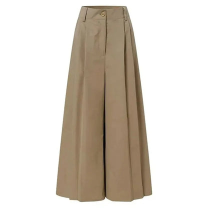 Women’s 2026 Summer Autumn Palazzo Pants - Printed Cropped Cotton Baggy Trousers with Pockets