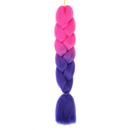 AZQUEEN 24 Inch Jumbo Braids Extensions Synthetic Braiding Hair Afro Ombre Color kanekalon Hair for Children Braid