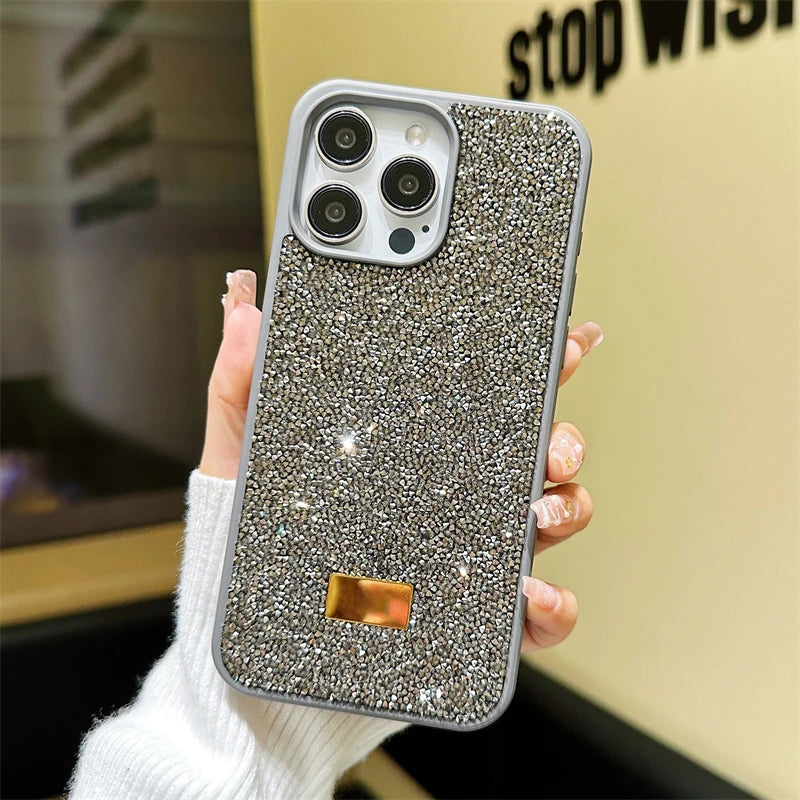 Luxury Shiny Diamond Phone Case For iPhone 16 15 14 Pro Max Plus 16SE 13 12 11 Fashion Star Diamond Soft Rubber Protective Cover