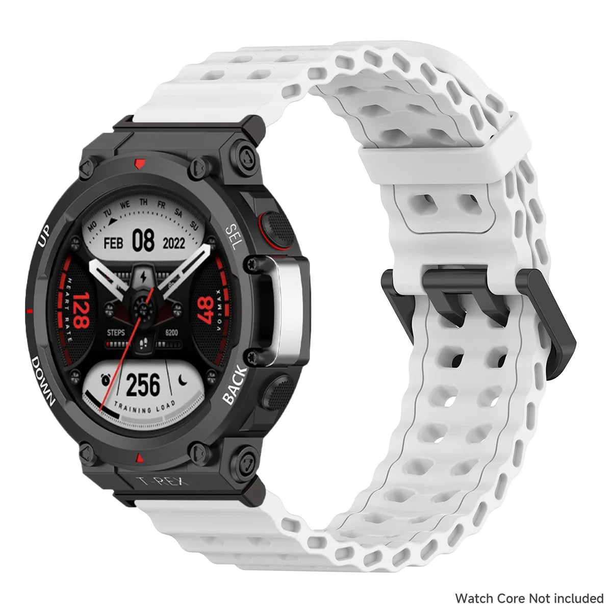 Marine band for Amazfit watch T-rex 3/2/ultra two-tone elastic silicone strap for T-Rex/T Rex Pro breathable sport bracelet