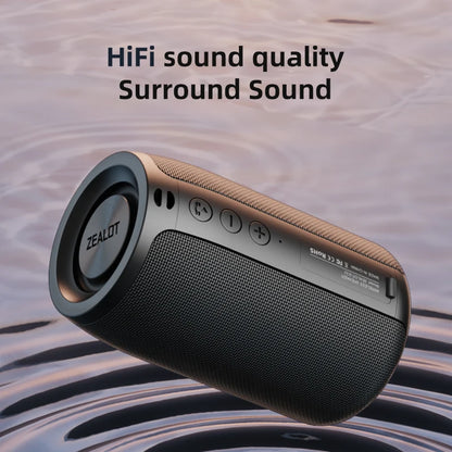 ZEALOT S32 Mini Portable Bluetooth Speaker HIFI Subwoofer Wireless Speaker with fm Radio Column Support TF, TWS, USB