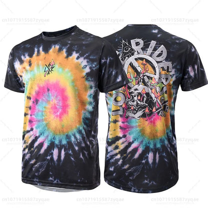Loose Rider-Cycling Sweatshirt for Men, Short Sleeve, Enduro Motocross, BMX, Sweat-Wicking, Wet, New